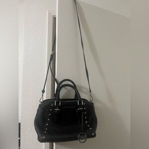 Michael Kors Black Studded Satchel